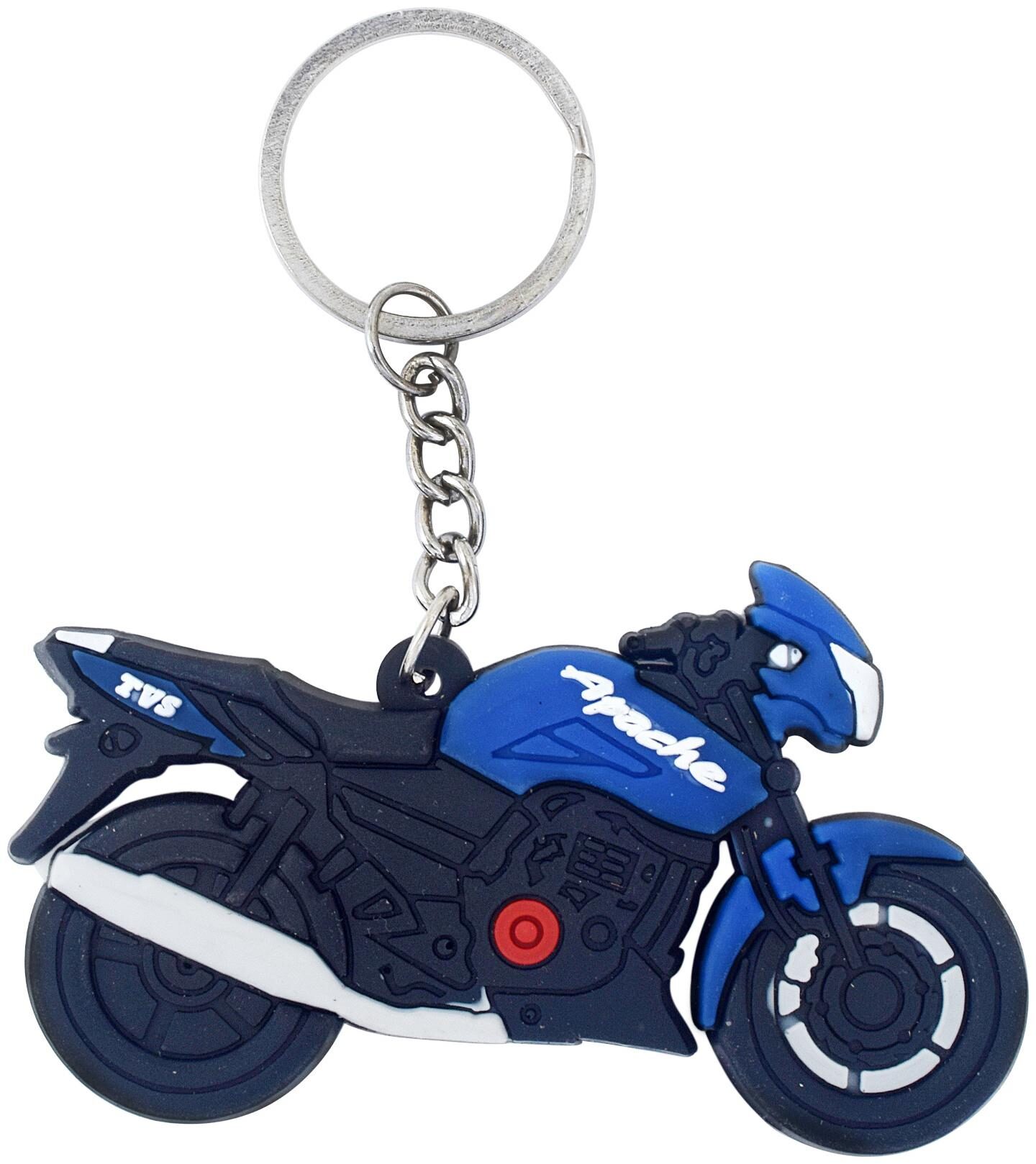 

MissMister Pvc Black And Blue Coloured Tvs Apache Stylish Keyring Bike Accessory