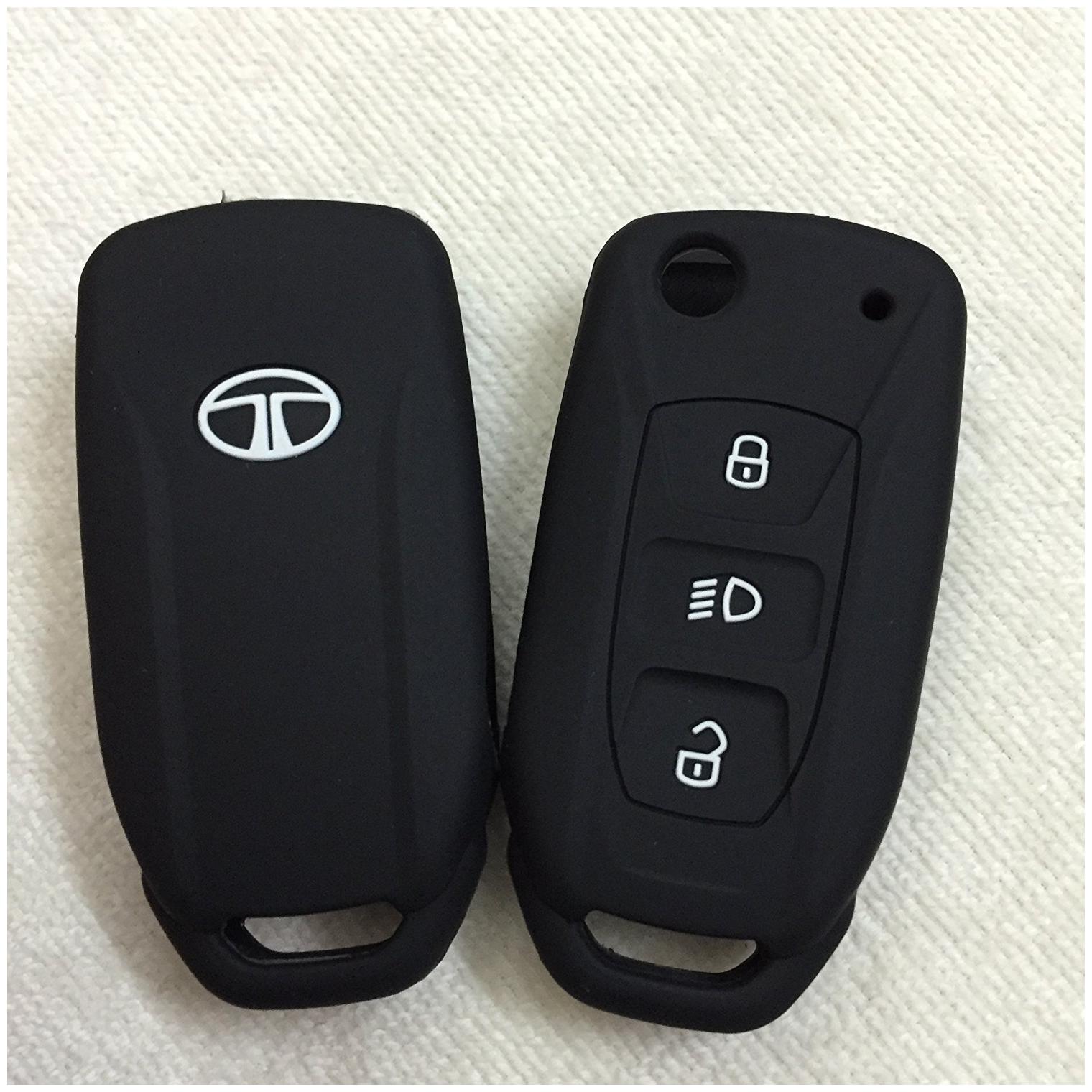 

Mobidezire 3 Button Premium Silicon Key Cover for Tata Hexa Tata Safari Storm Tata (PACK-1)