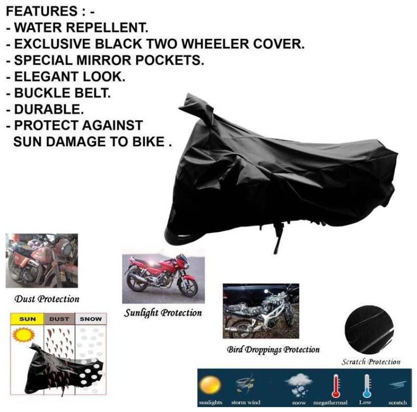 

Mobidezire Dust And Mist Resistance Black Bike Body cover Below To 150 CC For Honda Moped (PC 50 PS50)