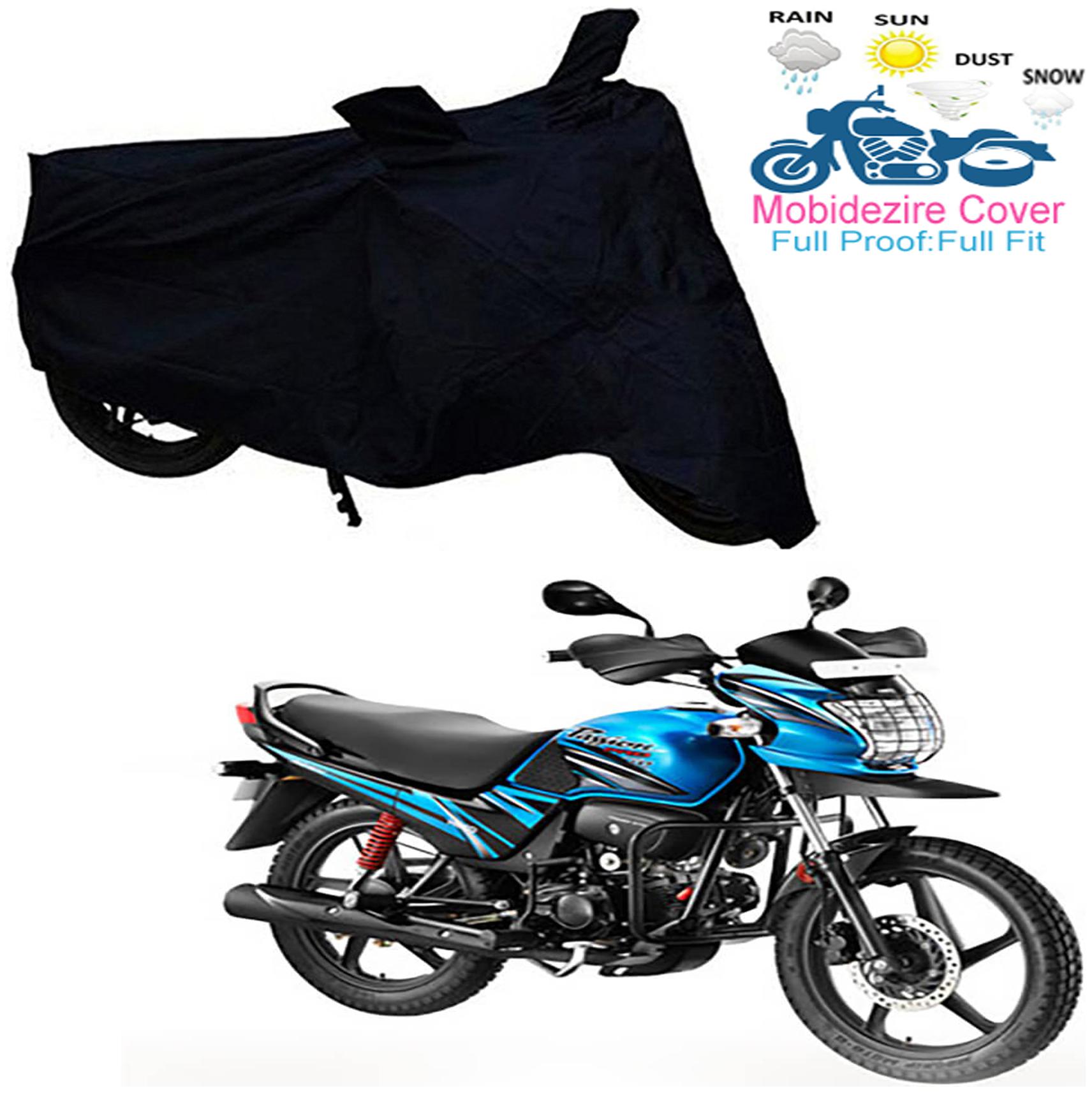 

Mobidezire Water Dust UV Rays Resistent Black Bike Body Cover For Hero Passion Pro TR