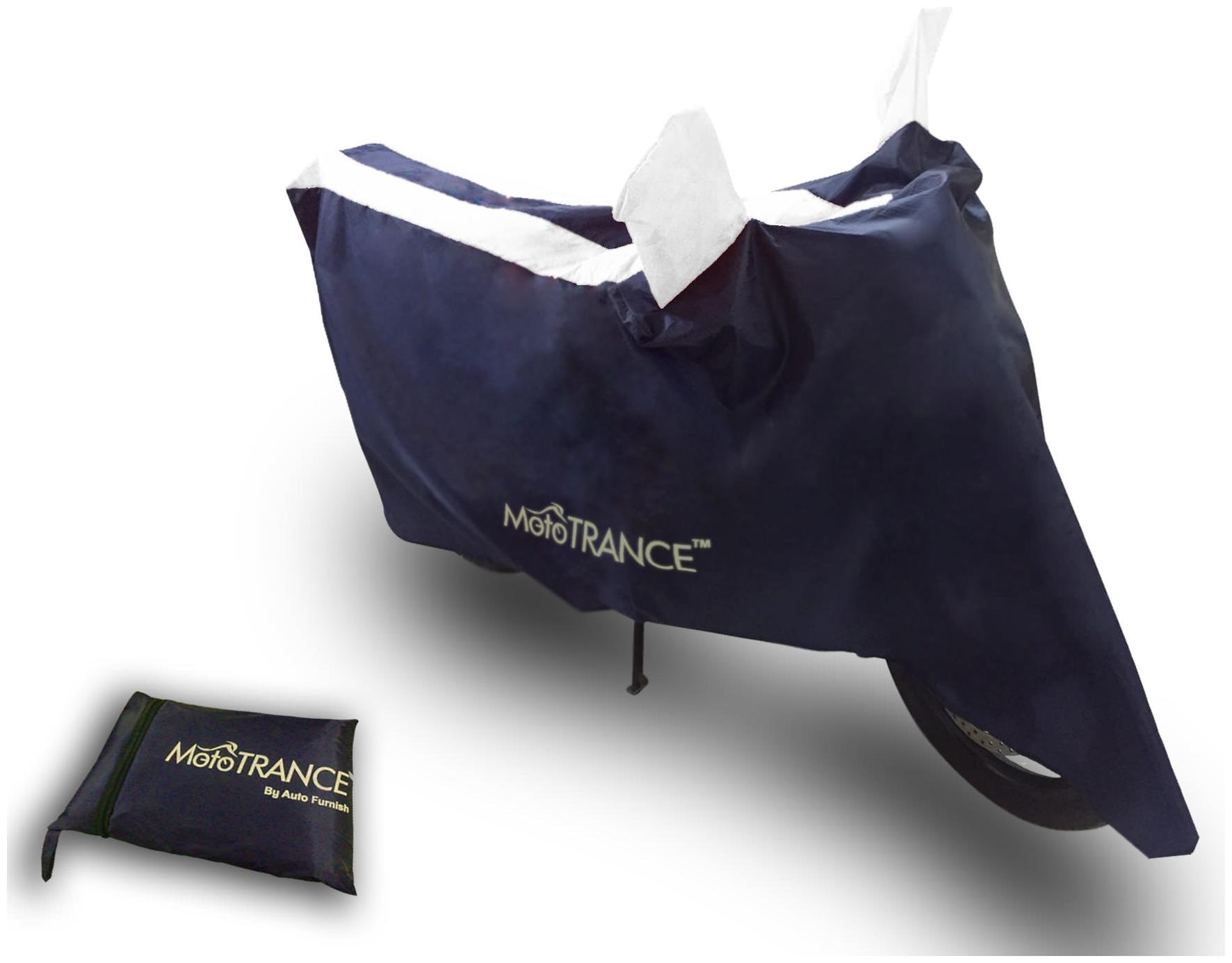 

Mototrance Sporty Arc Blue White Bike Body Cover For Yamaha FZ