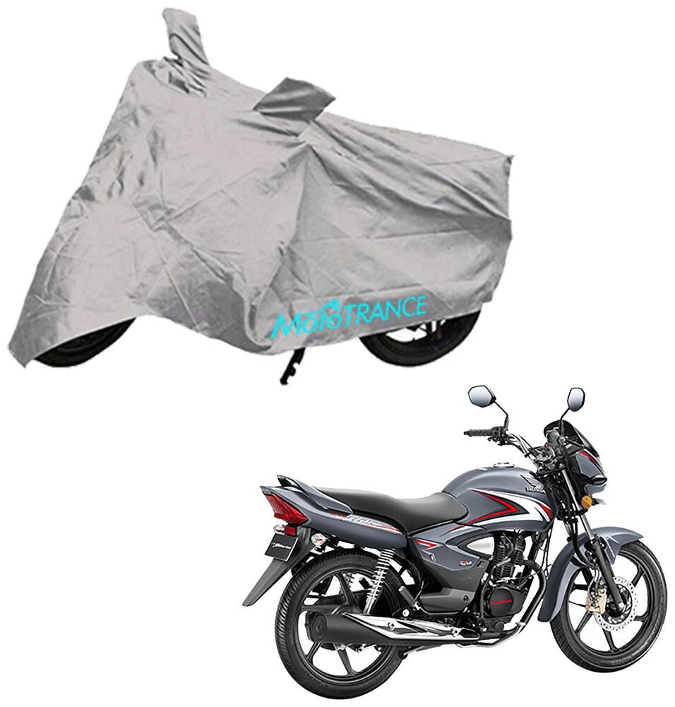 

Mototrance Silver Bike Body Cover For Honda CB Shine