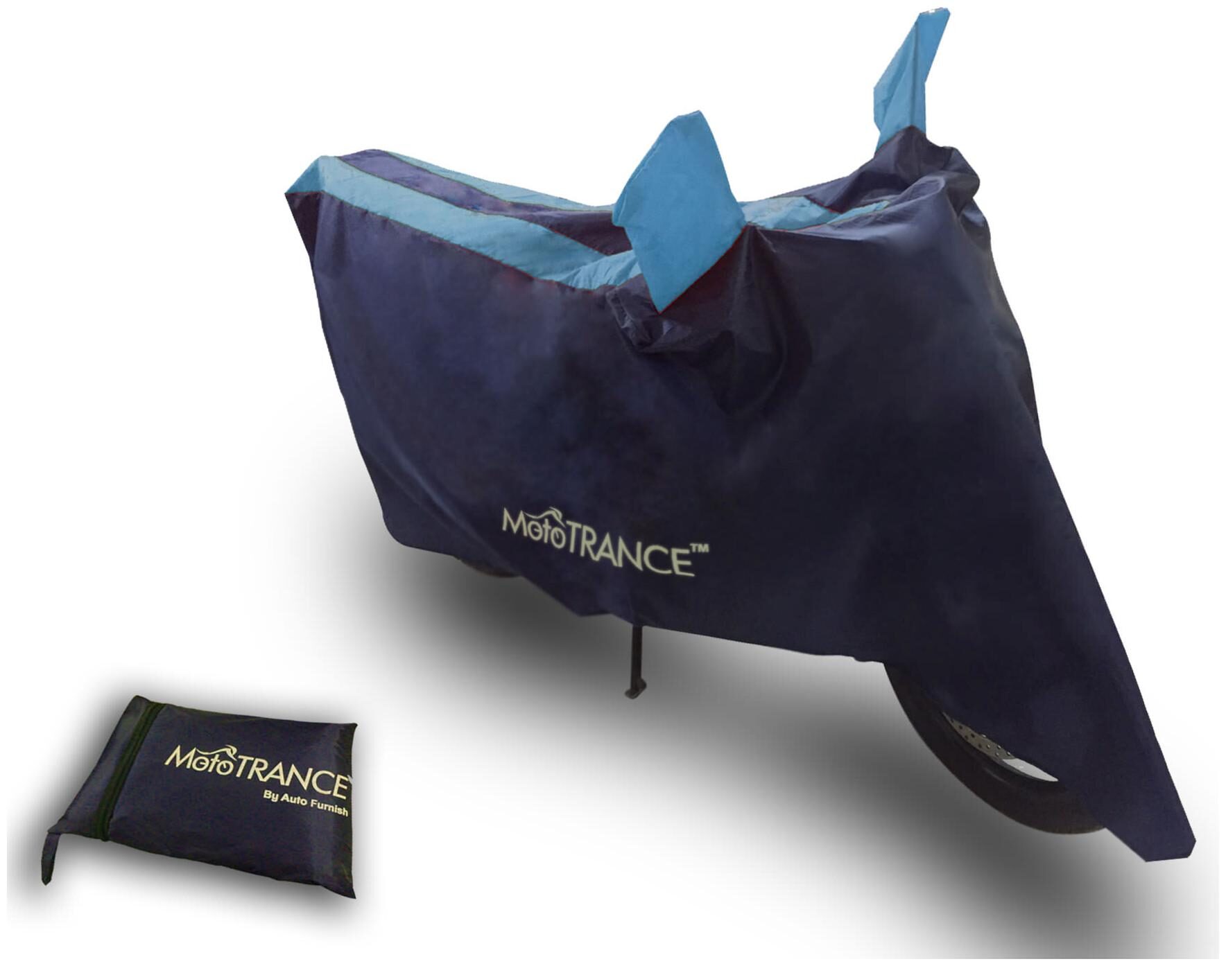 

Mototrance Sporty Arc Blue Aqua Bike Body Cover For Hero Super Splendor