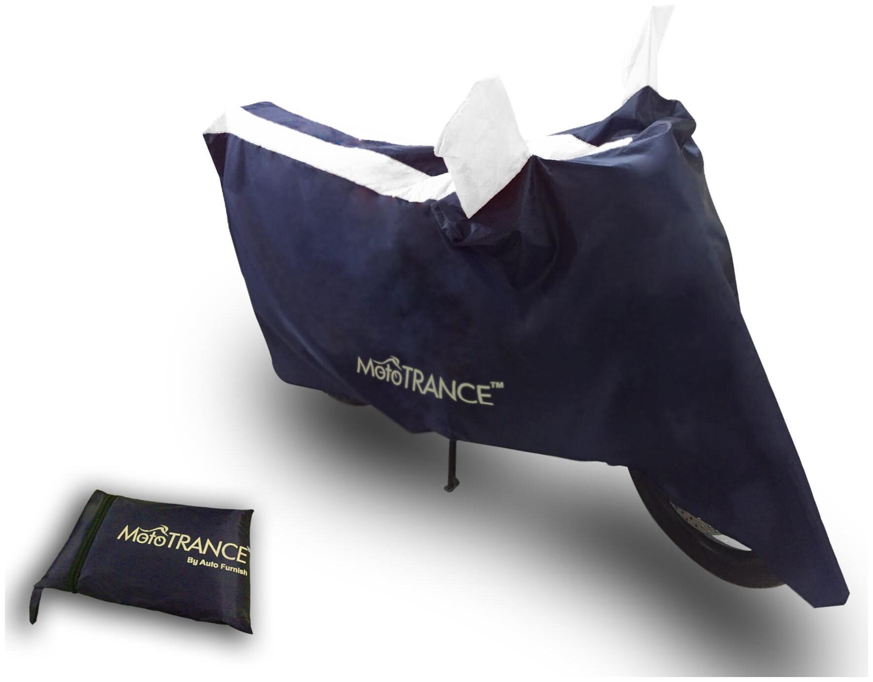 

Mototrance Sporty Arc Blue White Bike Body Cover For Hero Super Splendor