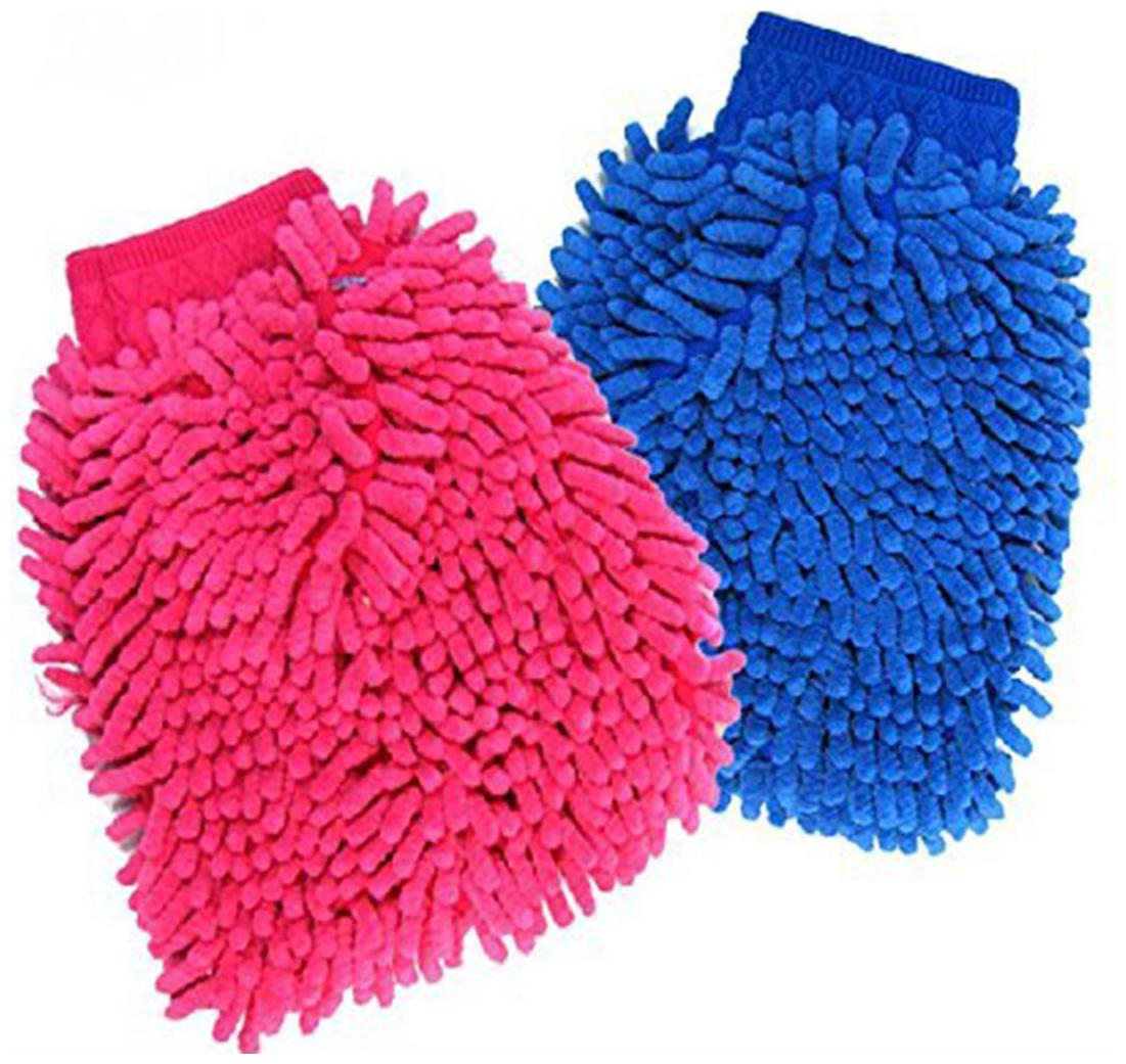 

Multipurpose Double Sided Microfibre Soft Super Mitt Dust and Home Kitchen Car Window Glass Cleaning Gloves Assorted Colours (Pack of 2)