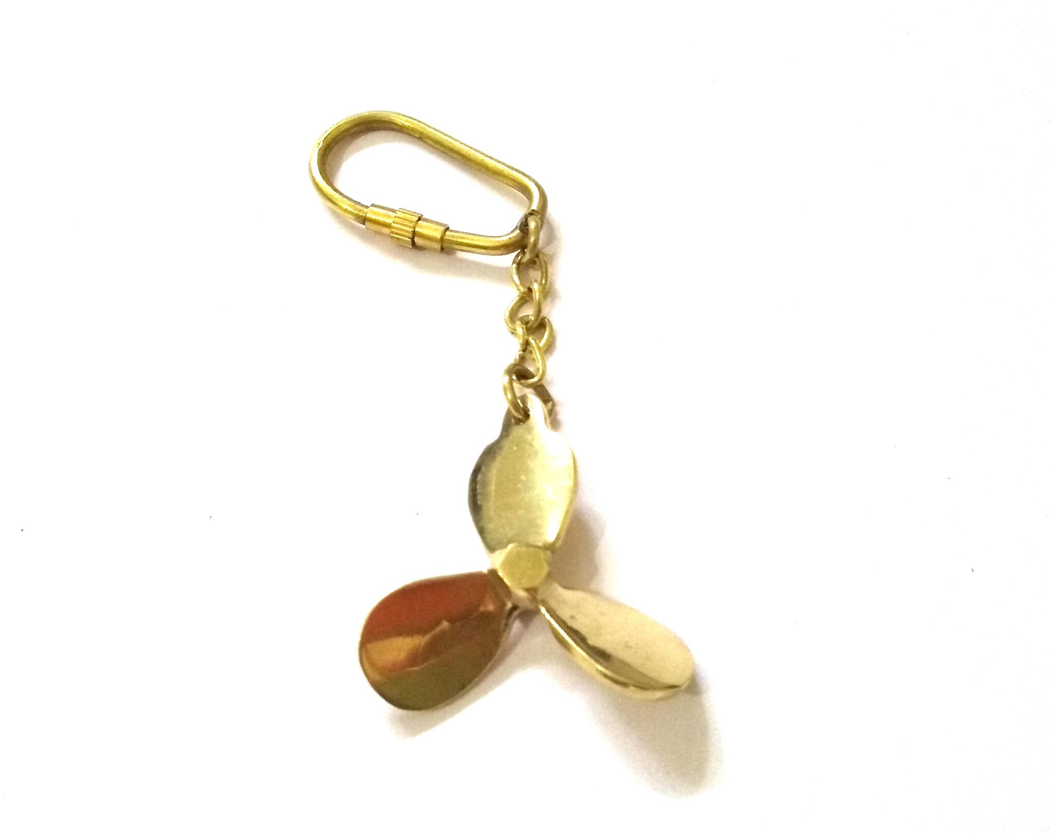

Nautical Brass Propeller Fan Keychain