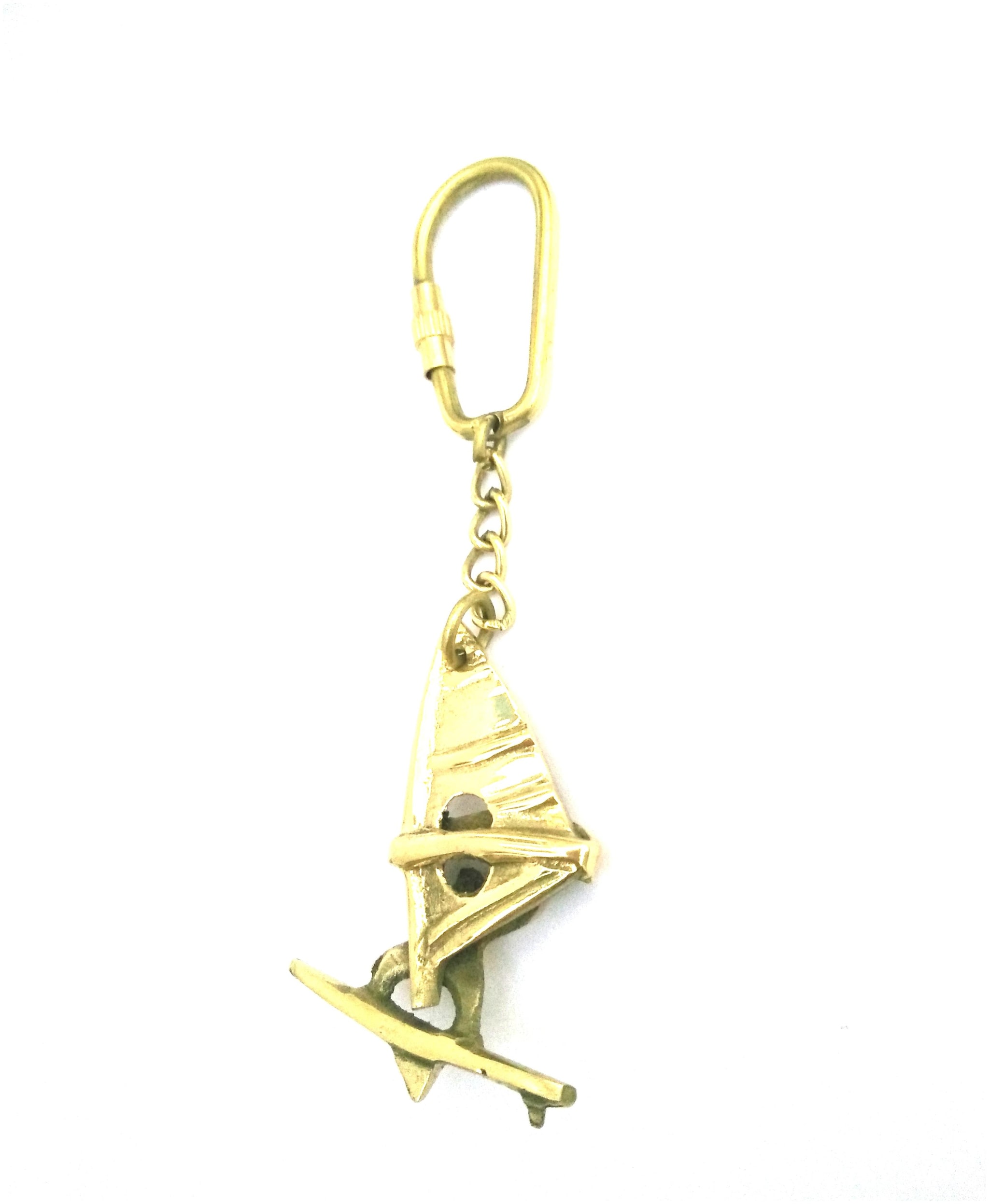 

Nautical Brass Wind Ship Keychain