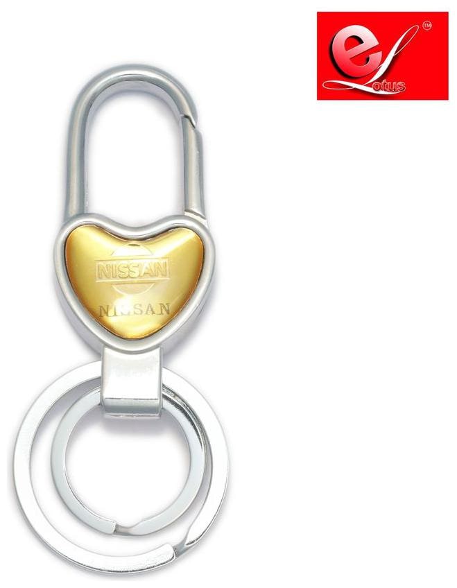 

NISSAN Logo Metallic Silver Shine Glossy Eye Hook Key Chain