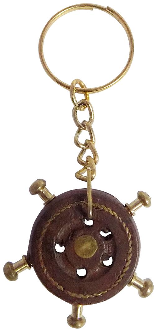 

OMAYA WOOD SHIP WHEEL Key Chain Key Chain