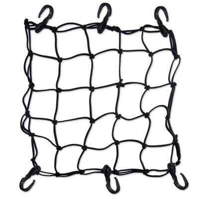 One-Stop-Shop - Motorcycle Bike Hooks Bungee Cargo Net - Black