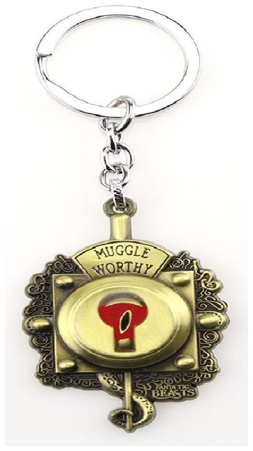 

Optimus traders Harry Potter Fantastic beast Muggle logo 3D Gold - metal Key Chain
