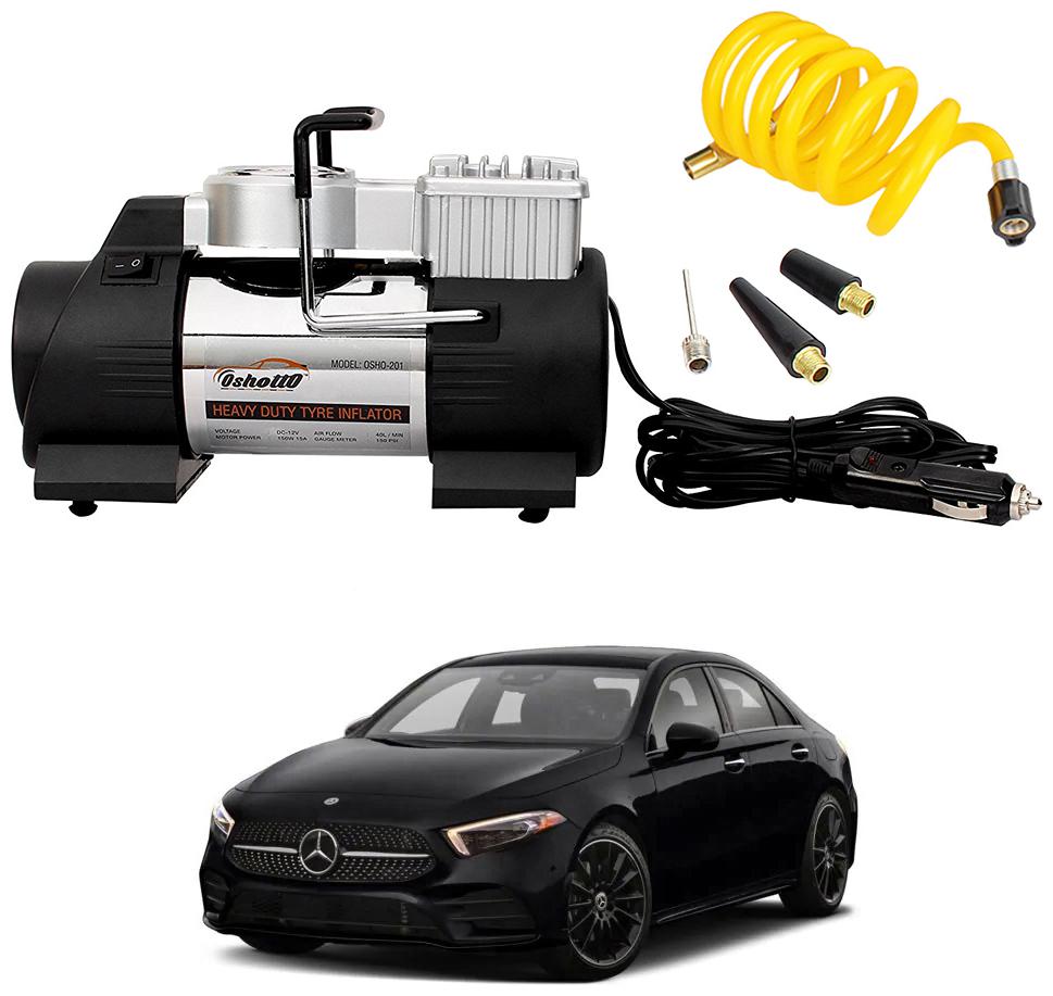 

Oshotto 12V Heavy Duty Double Cylinder Air Compressor Tyre Inflator Compatible with Mercedes-Benz A-Class (Black)