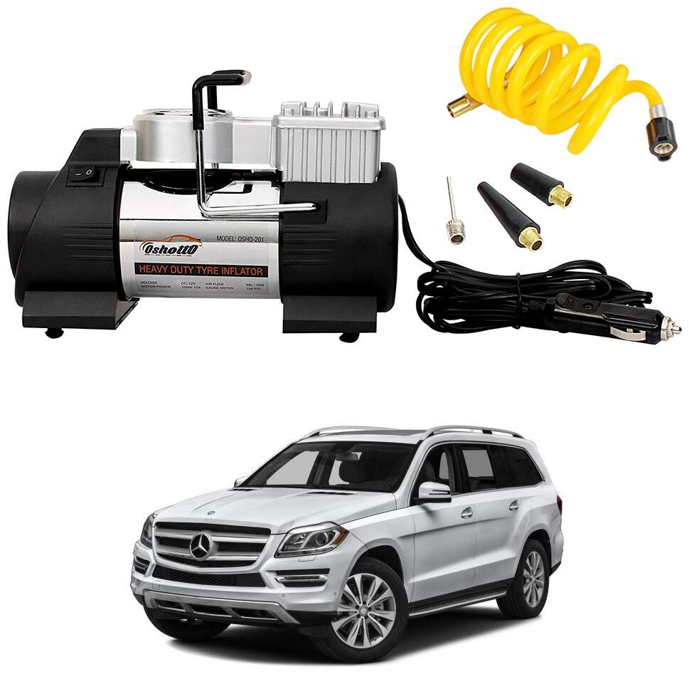 

Oshotto 12V Heavy Duty Double Cylinder Air Compressor Tyre Inflator Compatible with Mercedes-Benz Gl Gls (Black)