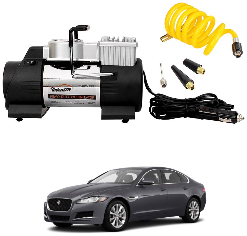 

Oshotto 12V Heavy Duty Double Cylinder Air Compressor Tyre Inflator Compatible with Jaguar XF XS (Black)