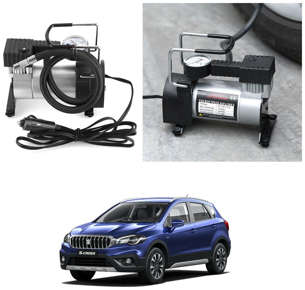 

Oshotto 12V Portable Car Electric Inflator Pump Air Compressor 150PSI Electric Tire Tyre Inflator Pump Compatible with Maruti S-Cross