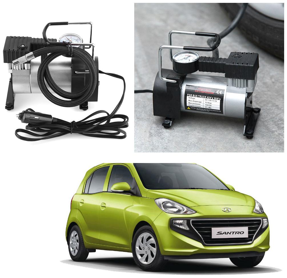 

Oshotto 12V Portable Car Electric Inflator Pump Air Compressor 150PSI Electric Tire Tyre Inflator Pump Compatible with Hyundai New Santro 2018