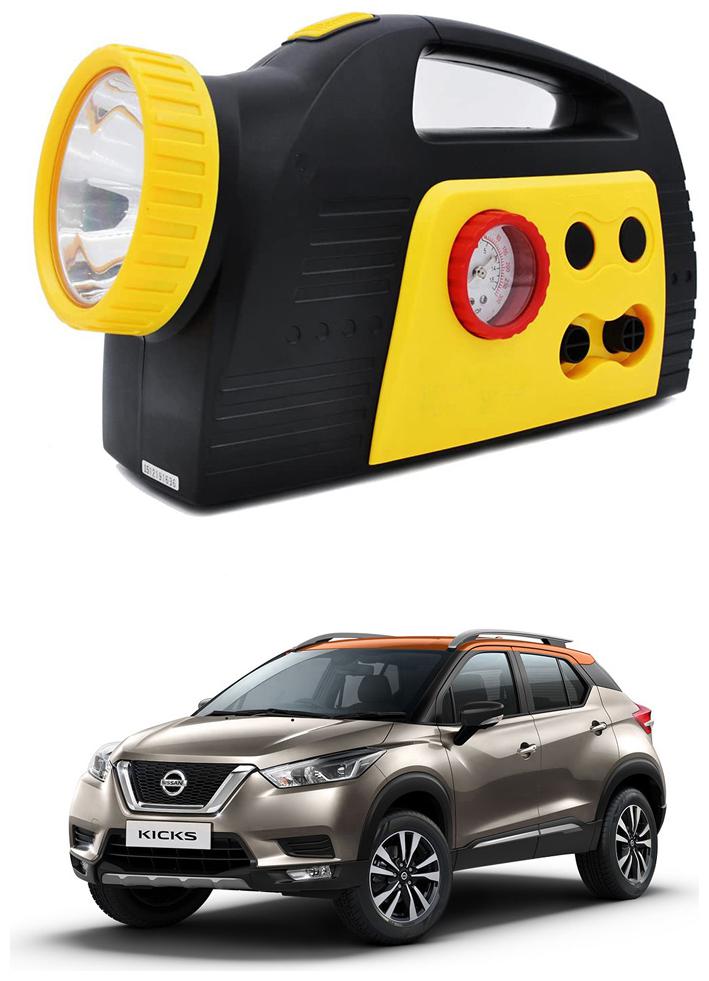 

Oshotto 300PSI 12V Tire air pump Compressor for Nissan Kicks (Black Yellow)