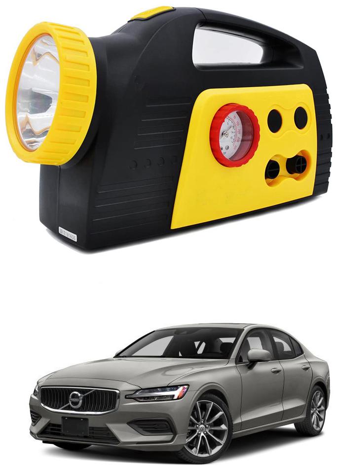 

Oshotto 300PSI 12V Tire air pump Compressor for Volvo S-60 (Black Yellow)
