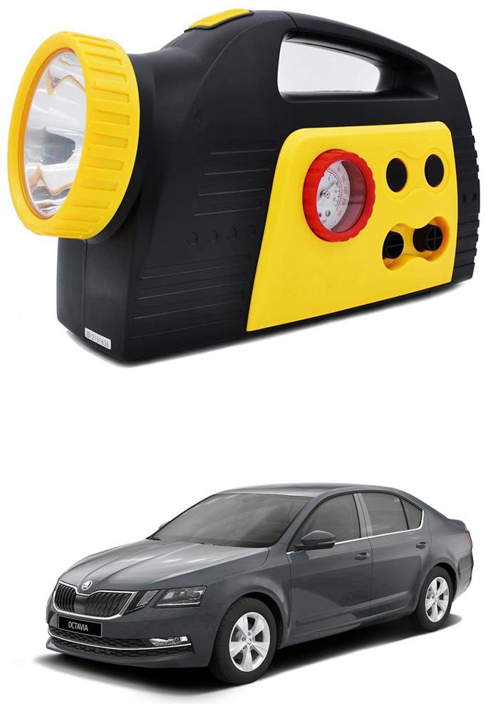 

Oshotto 300PSI 12V Tire air pump Compressor for Skoda Octavia (Black Yellow)