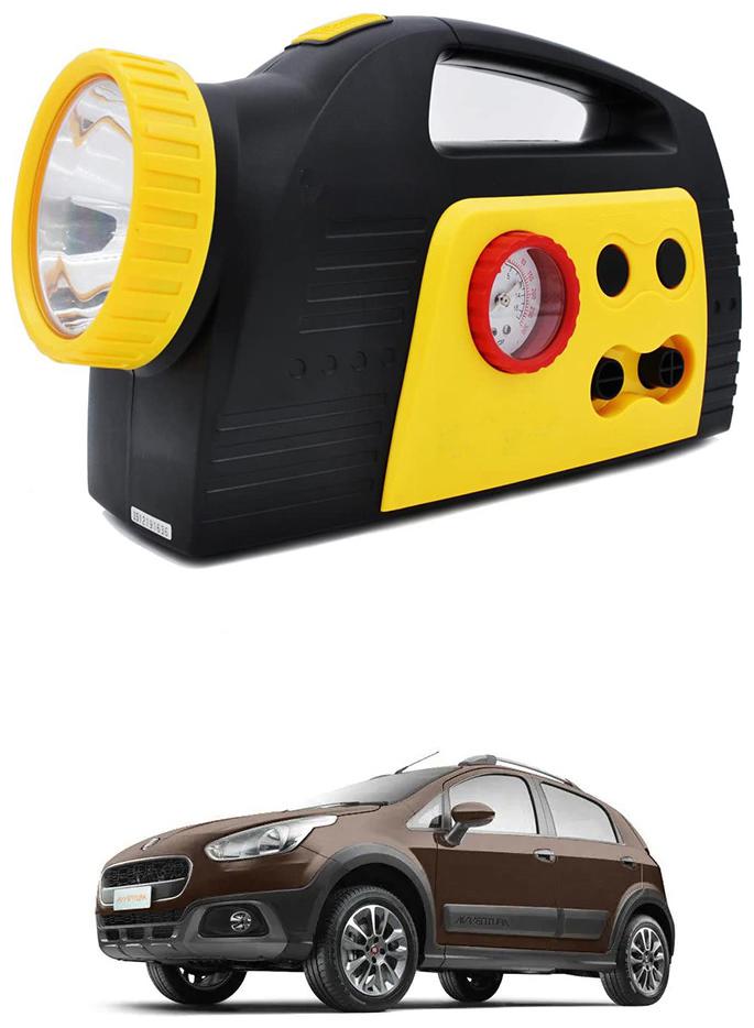 

Oshotto 300PSI 12V Tire air pump Compressor for Fiat Avventura (Black Yellow)
