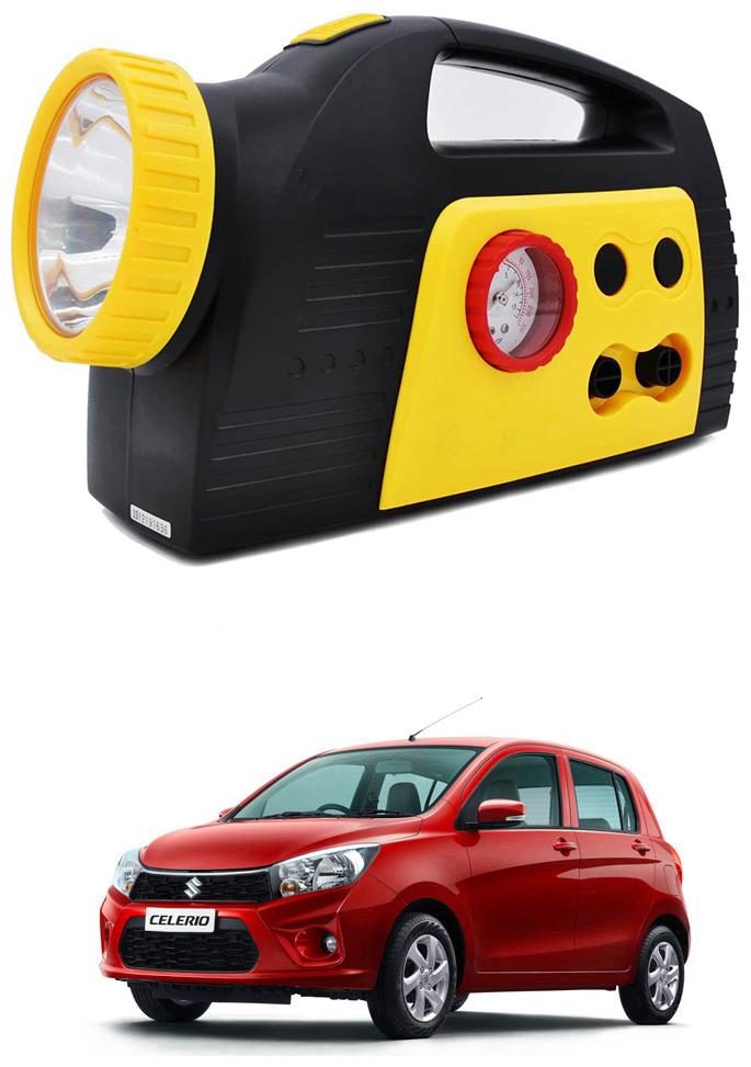 

Oshotto 300PSI 12V Tire air pump Compressor for Maruti Suzuki Celerio Celerio X (Black Yellow)
