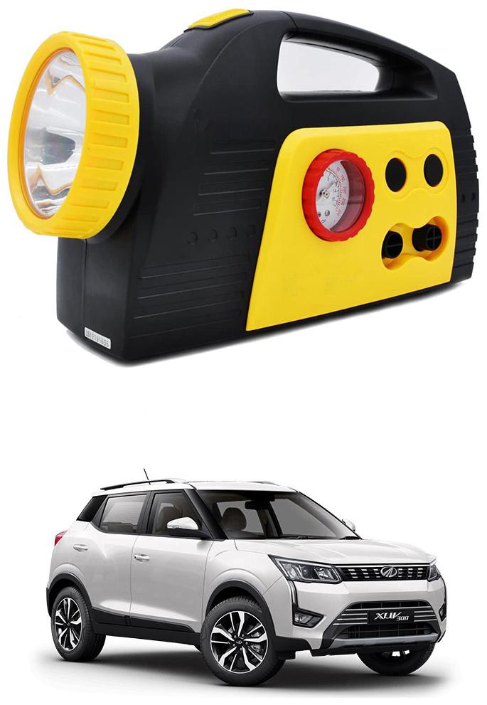 

Oshotto 300PSI 12V Tire air pump Compressor for Mahindra Xuv-300 (Black Yellow)
