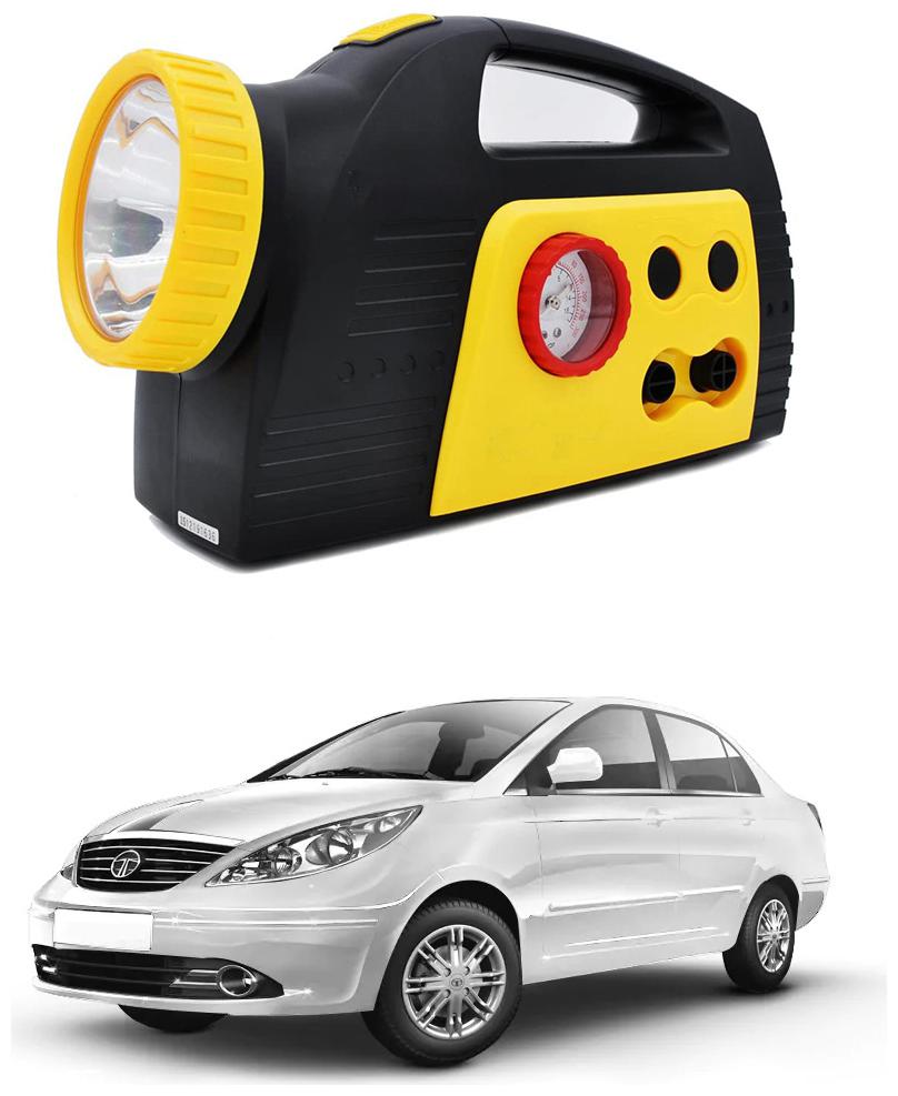 

Oshotto 300PSI 12V Tire air pump Compressor for Tata Indigo Manza (Black Yellow)