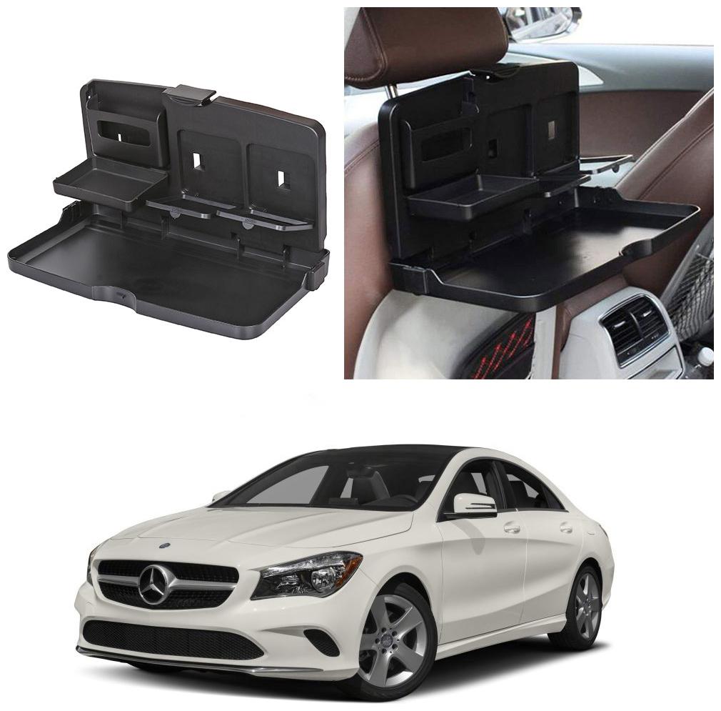 

Oshotto Car Backseat Food Travel Dining Meal Snaks Tray Cup Holder Compatible with Mercedes-Benz Cla (Black) - 1 pc