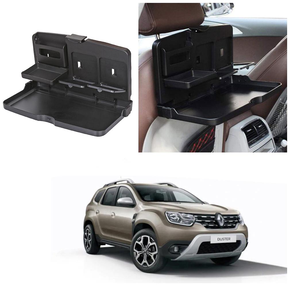 

Oshotto Car Backseat Food Travel Dining Meal Snaks Tray Cup Holder for Renault Duster (Black) - 1 pc