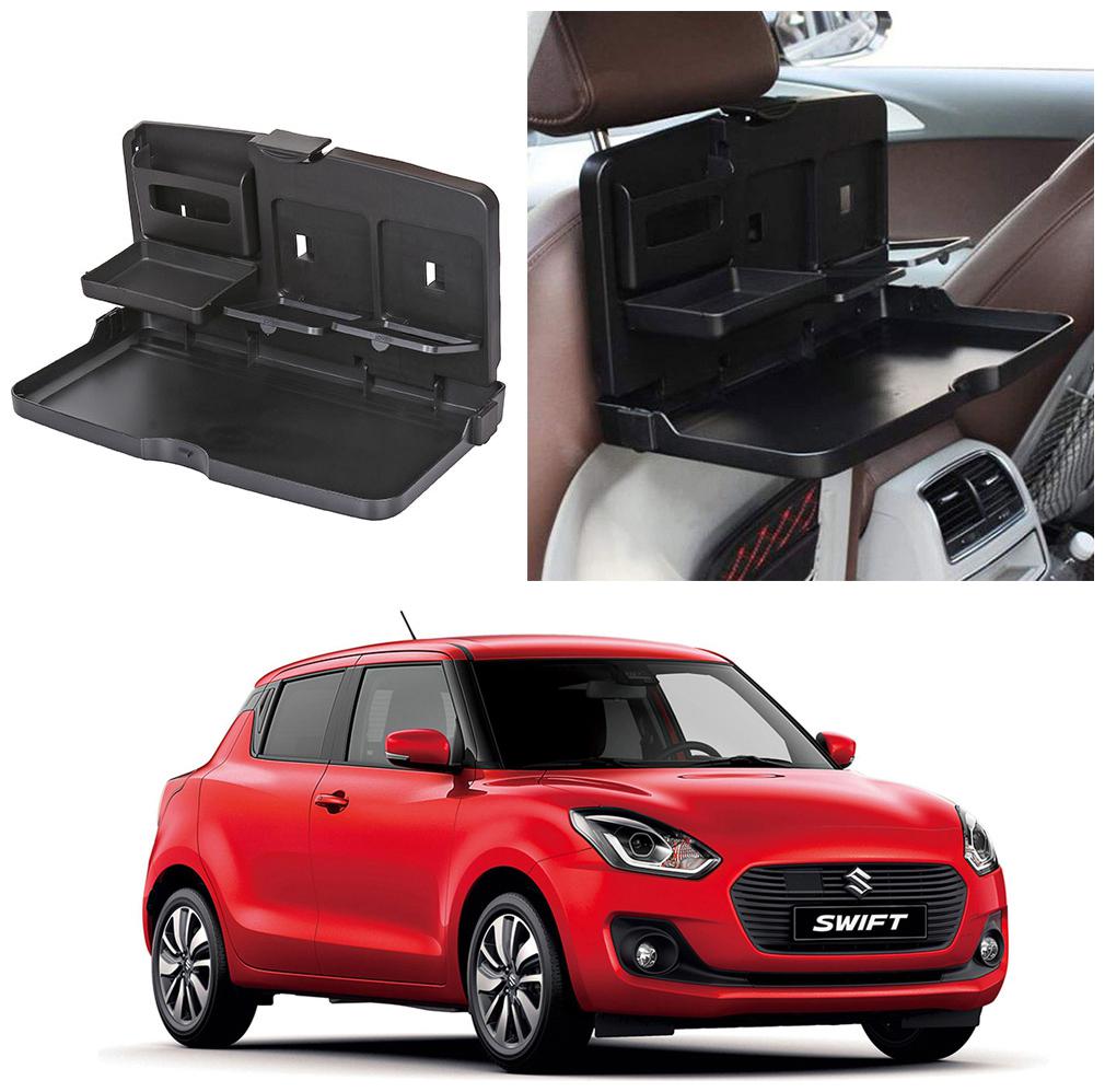 

Oshotto Car Backseat Food Travel Dining Meal Snaks Tray Cup Holder for Maruti Swift (Black) - 1 pc