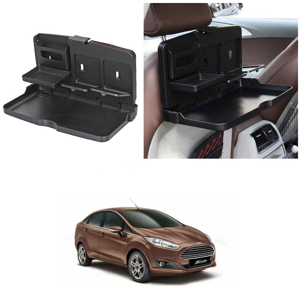 

Oshotto Car Backseat Food Travel Dining Meal Snaks Tray Cup Holder Compatible with Ford Fiesta (Black) - 1 pc