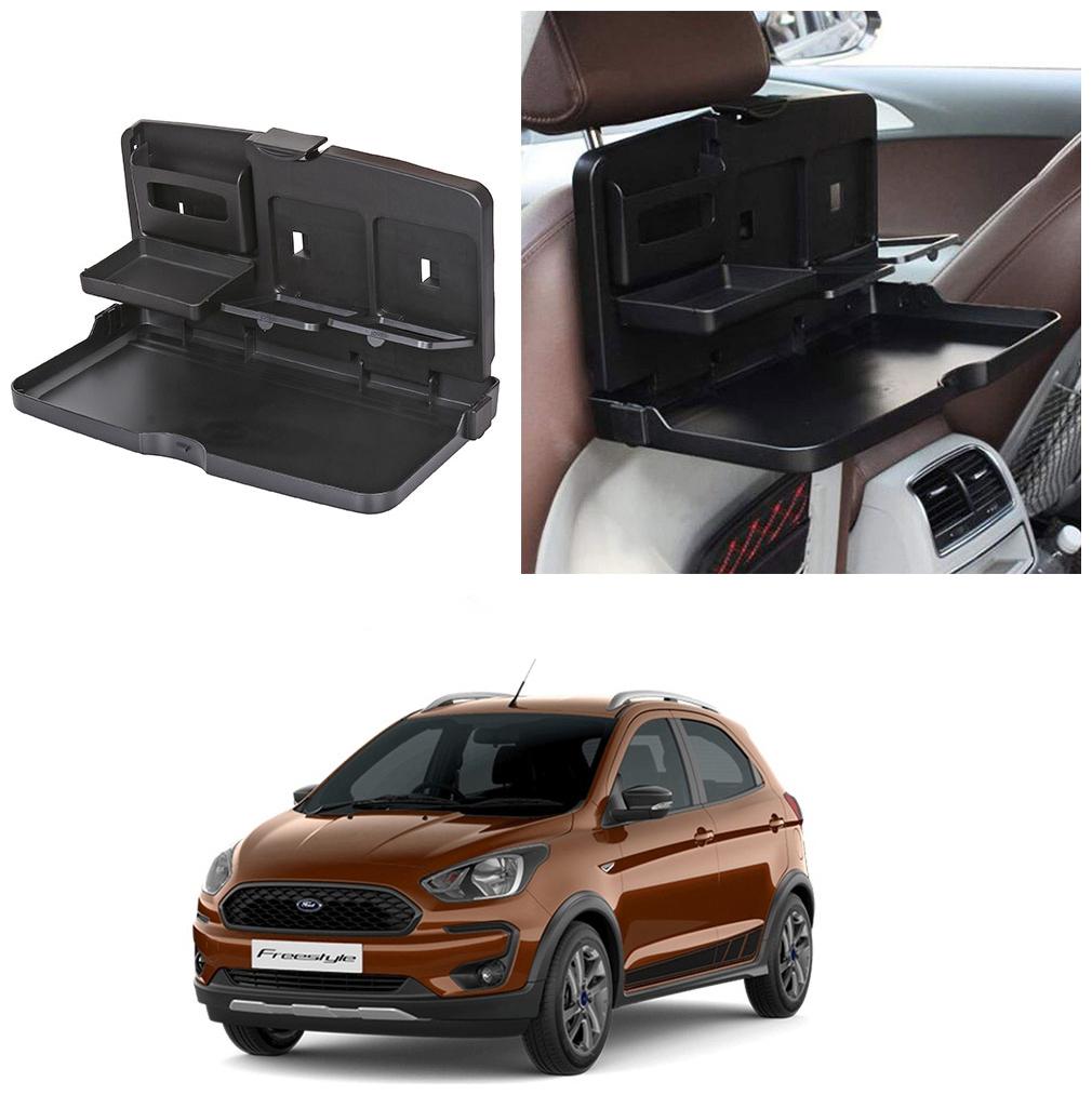 

Oshotto Car Backseat Food Travel Dining Meal Snaks Tray Cup Holder Compatible with Ford Freestyle (Black) - 1 pc