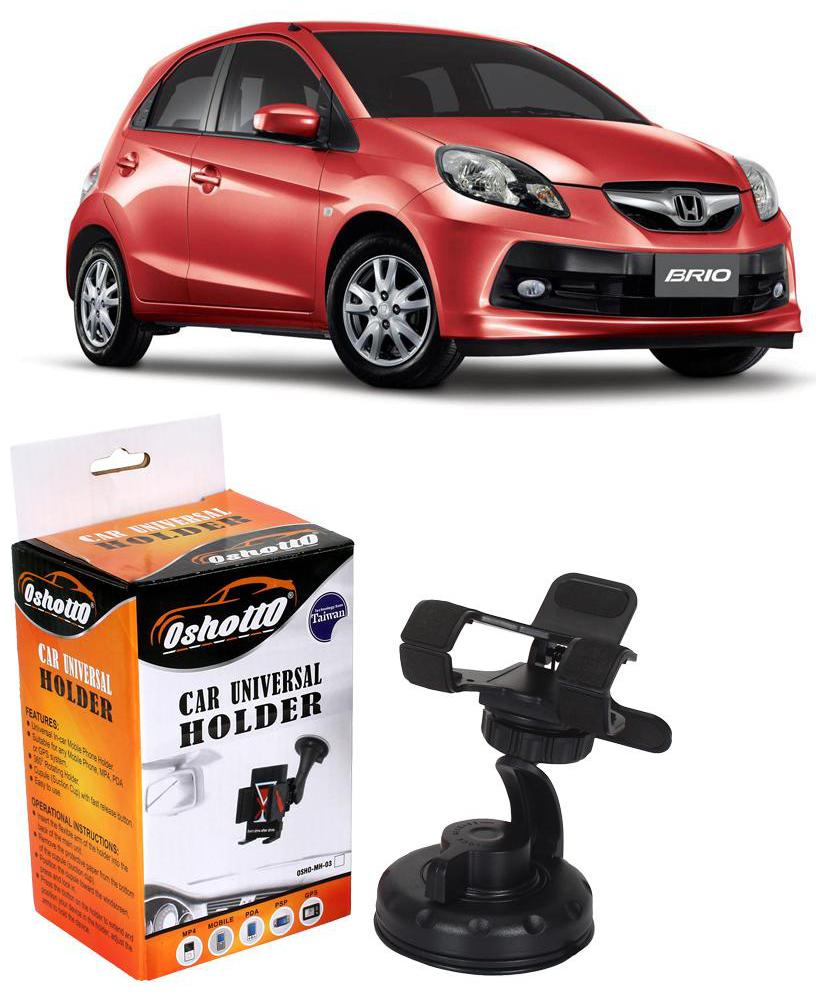 

Oshotto Clip Mobile Holder Premium Curve Body Design Car Mobile Holder (Black) For Honda Brio