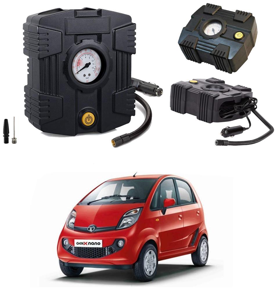 

Oshotto Compact Air Pump Tire Inflator Compressor 300PSI Compatible with Tata Nano (Black)