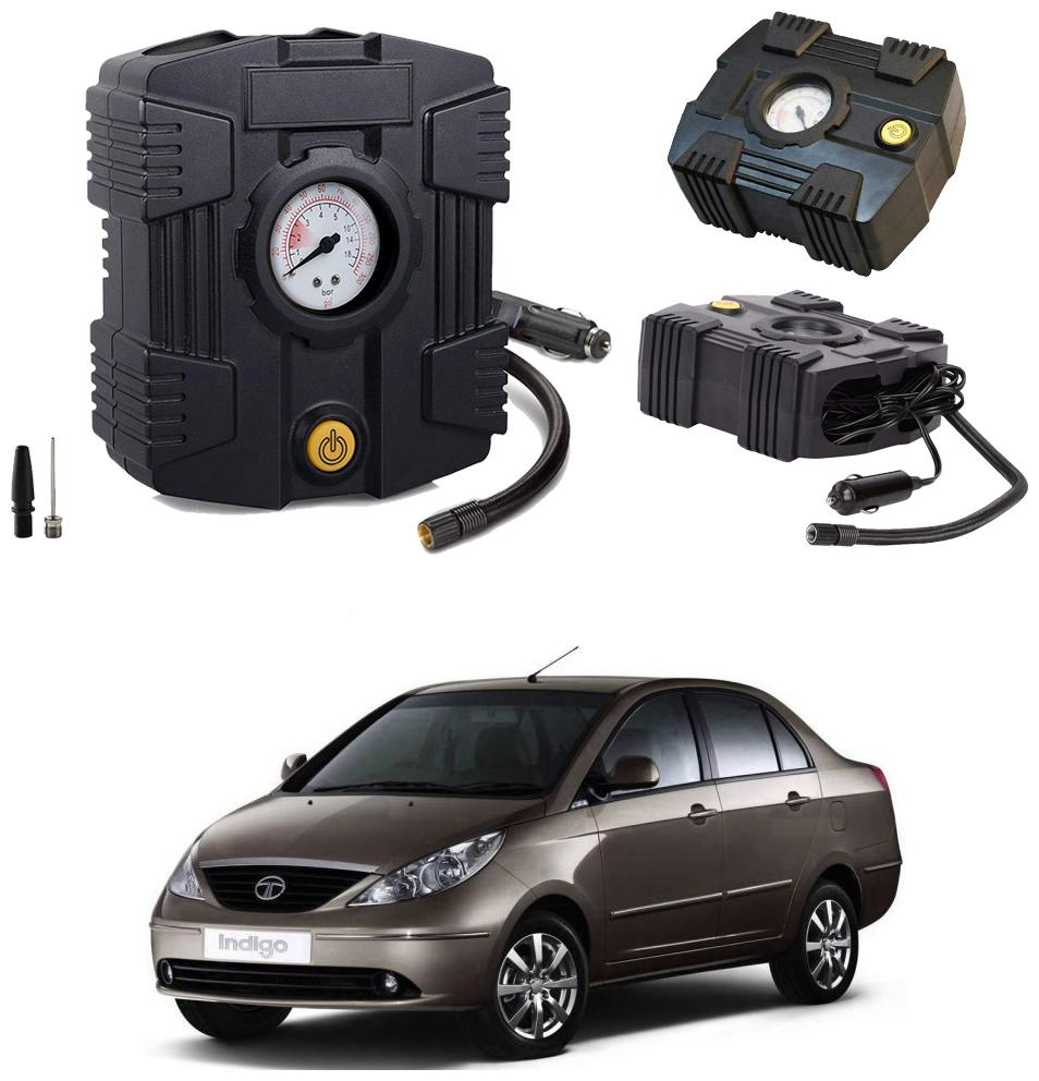

Oshotto Compact Air Pump Tire Inflator Compressor 300PSI Compatible with Tata Indigo (Black)