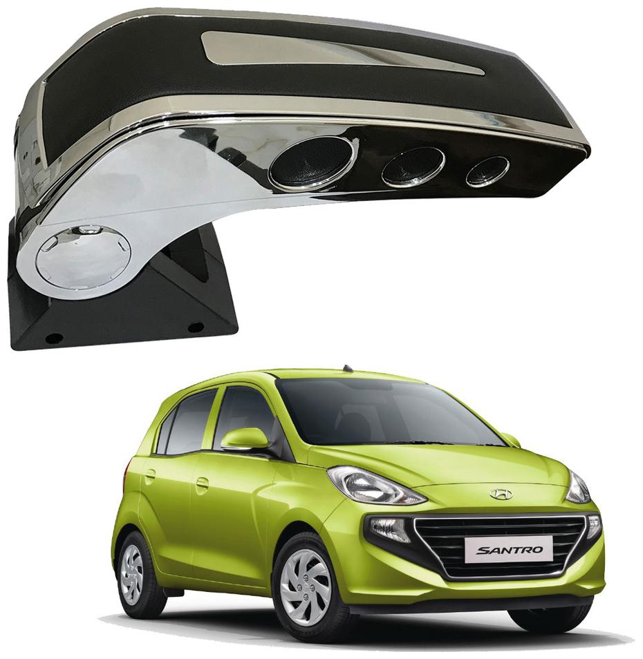 OSHOTTO Dual Tone Car Armrest Console Black Chrome Universal for Hyundai New Santro 2018 by Goel Enterprises