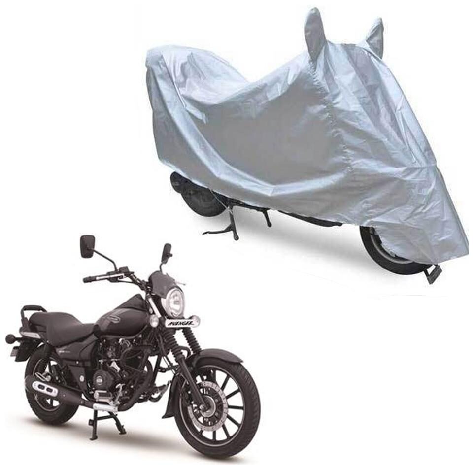 

Oshotto Dust Proof Water Resistant Double Mirror Pocket Silvertech Bike Body Cover Compatible with Bajaj Avenger Street 160 (Silver)