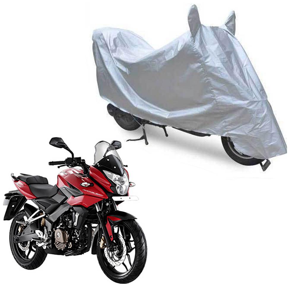 

Oshotto Dust Proof Water Resistant Double Mirror Pocket Silvertech Bike Body Cover for Bajaj Pulsar As 200 (Silver)