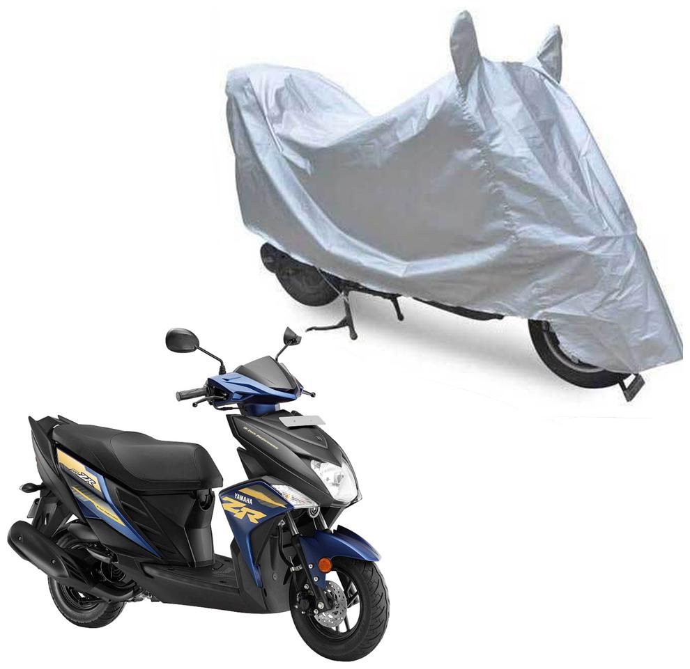 

Oshotto Dust Proof Water Resistant Double Mirror Pocket Silvertech Bike Body Cover Compatible with Yamaha Cygnus Ray ZR (Silver)