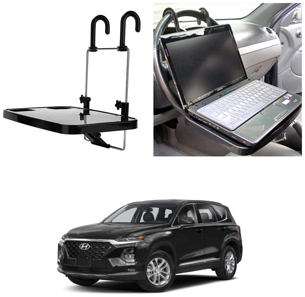 

Oshotto Foldable Laptop Tray Food Tray Cup holder Multi Functional Car Organiser for Hyundai Santa Fe