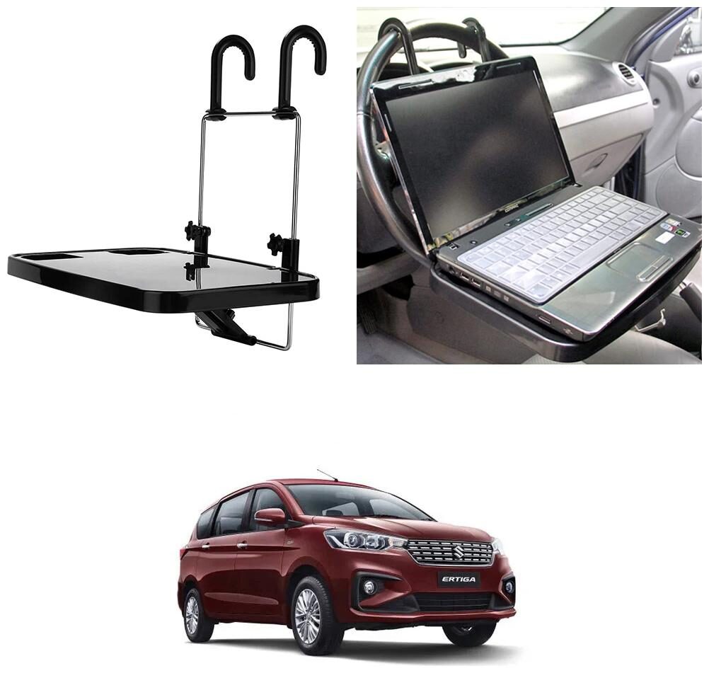 

Oshotto Foldable Laptop Tray Food Tray Cup holder Multi Functional Car Organiser for Maruti Suzuki Ertiga 2018