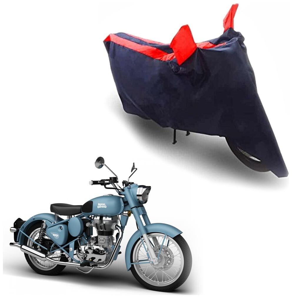 

Oshotto Recaro Dust Proof Double Mirror Pocket Taffeta Bike Body Cover Compatible For Royal Enfield Classic Squadron Blue (Red Blue)