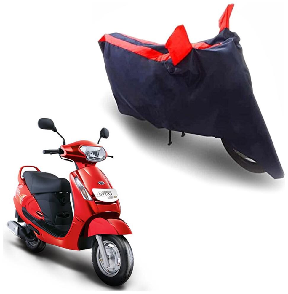 

Oshotto Recaro Dust Proof Water Resistant Double Mirror Pocket Taffeta Bike Body Cover for Mahindra Duro (Red Blue)