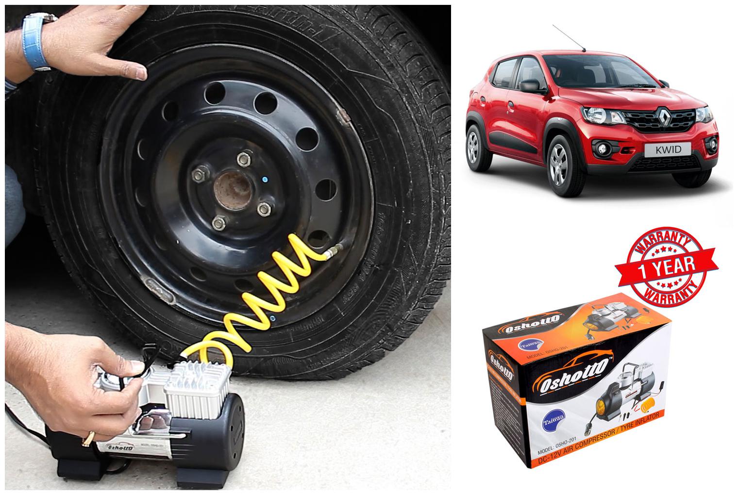 

OSHOTTO Heavy Duty with 100W Copper Motor TYRE Inflator for RENAULT KWID