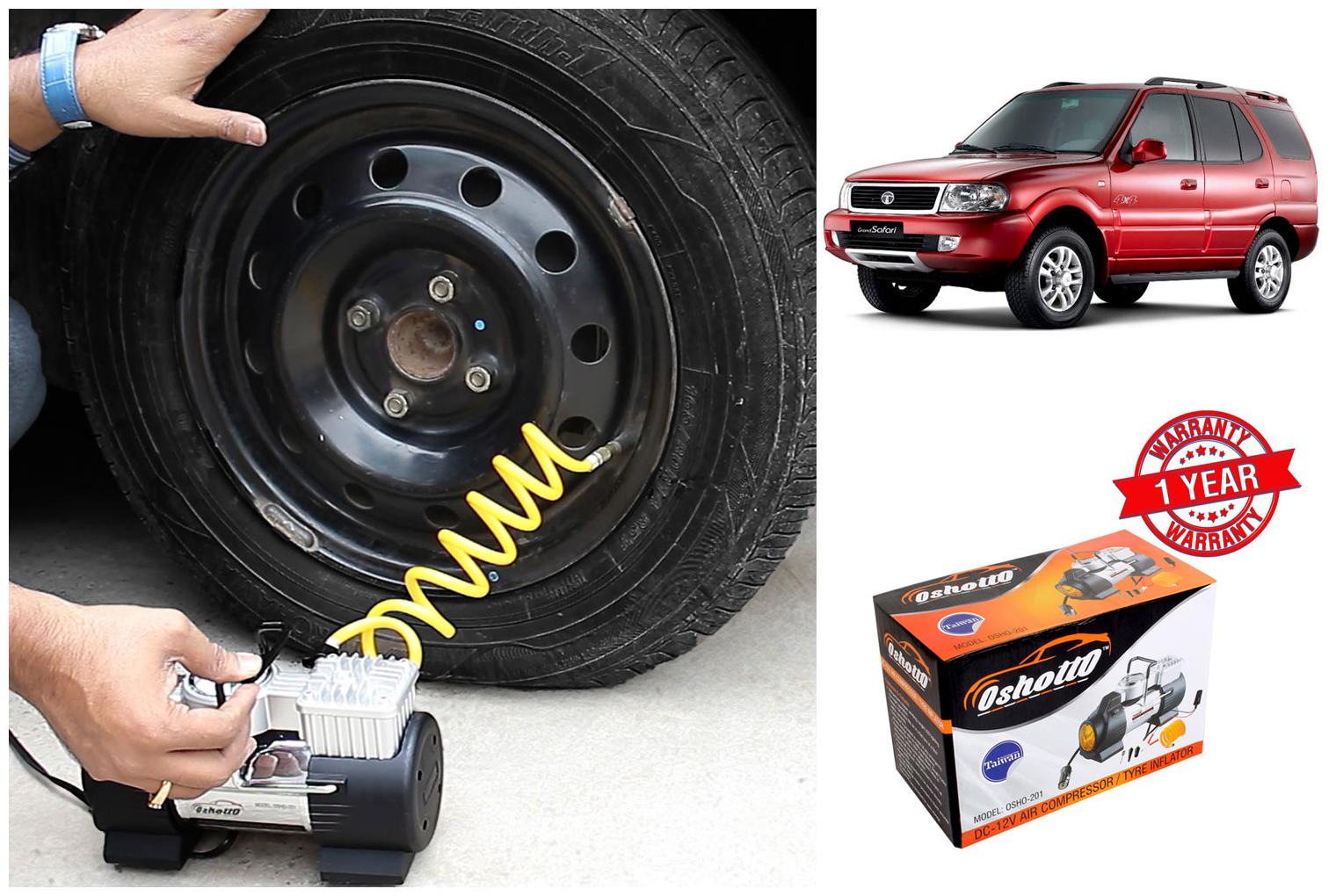 

OSHOTTO Heavy Duty with 100W Copper Motor TYRE Inflator for TATA SAFARI
