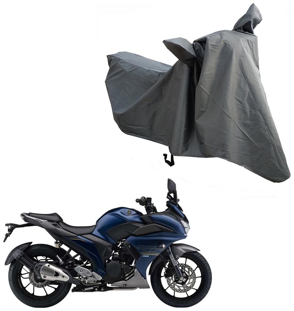 

Oshotto Water and Dust Proof Double Mirror Pocket Spyro Bike Body Cover for Yamaha Fazer 25 (Grey)