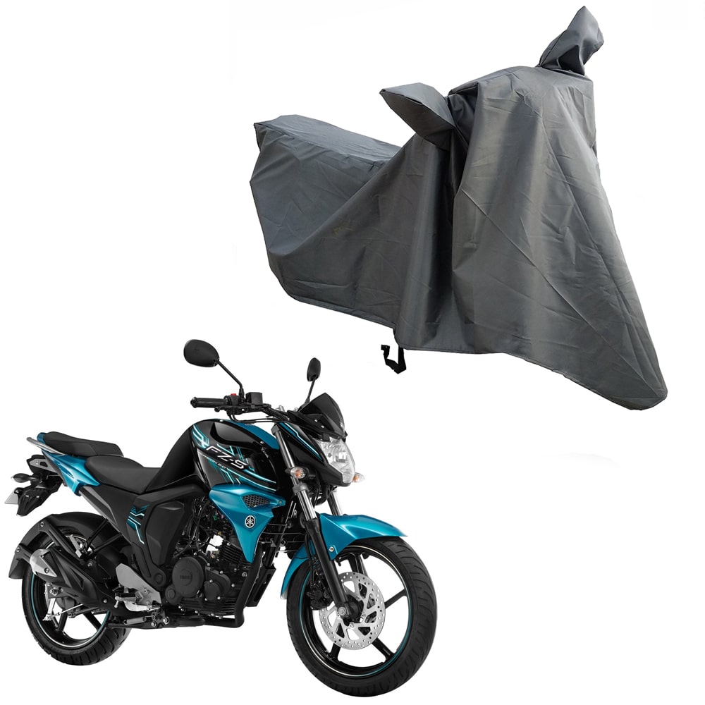 

Oshotto Water and Dust Proof Double Mirror Pocket Spyro Bike Body Cover for Yamaha Fz S V2 0 Fi (Grey)