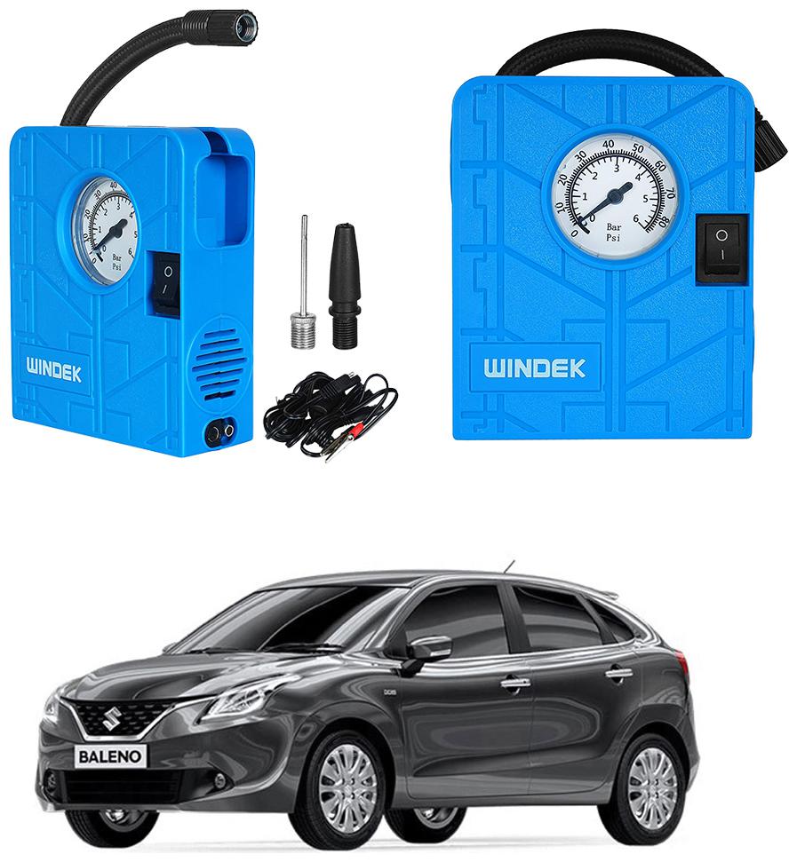 

Oshotto Windek Compact Air Pump Tire Inflator Compressor 300PSI Compatible with Maruti Suzuki Baleno (Blue)