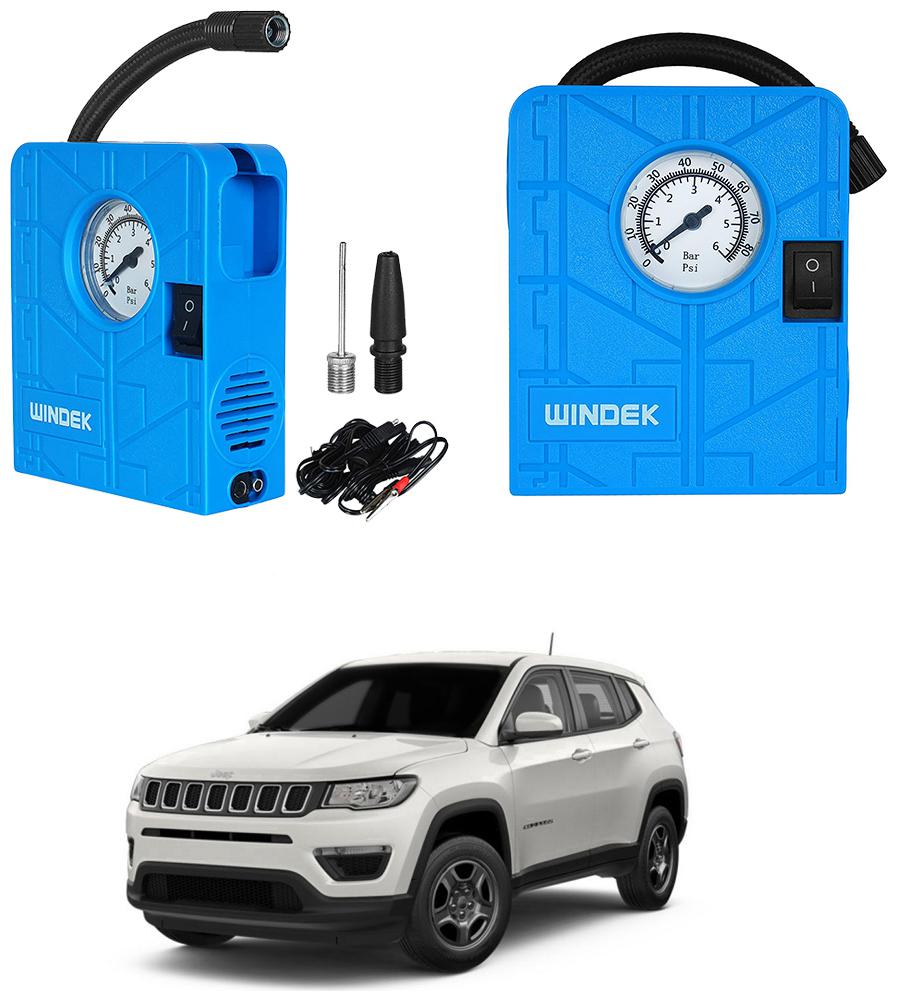

Oshotto Windek 12V Portable Tire InflatorCompressor with LED Light for Jeep Compass (Blue)