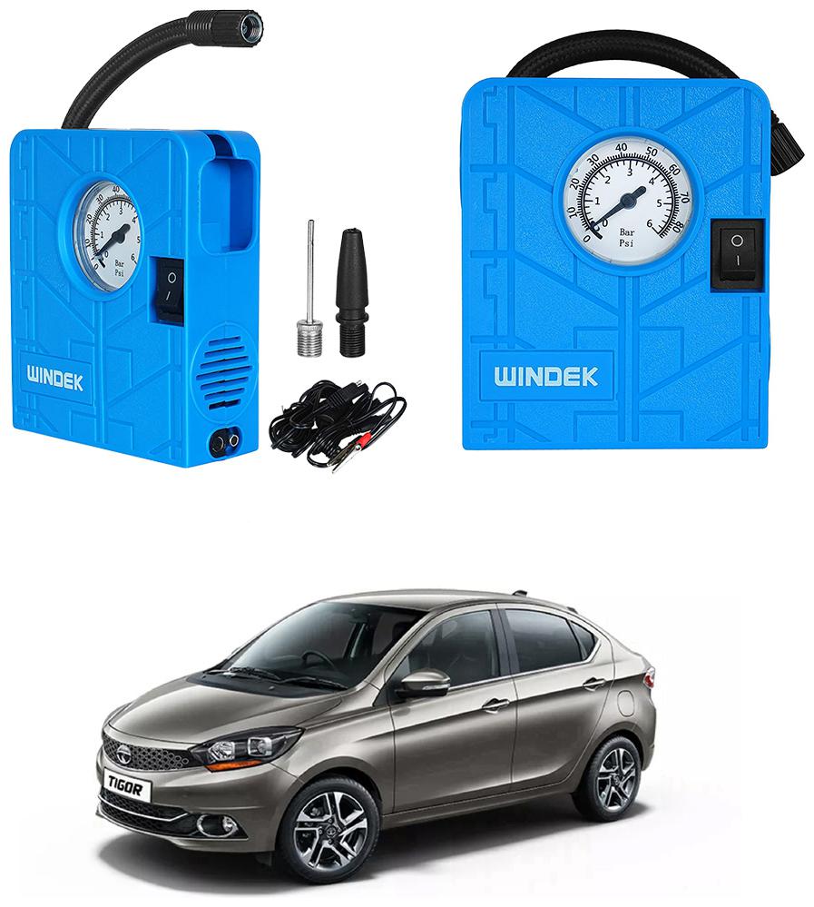 

Oshotto Windek Compact Air Pump Tire Inflator Compressor 300PSI Compatible with Tata Tigor (Blue)